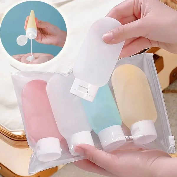 Refillable Travel-Safe Silicone Bottles for Cosmetics - 60ml close up