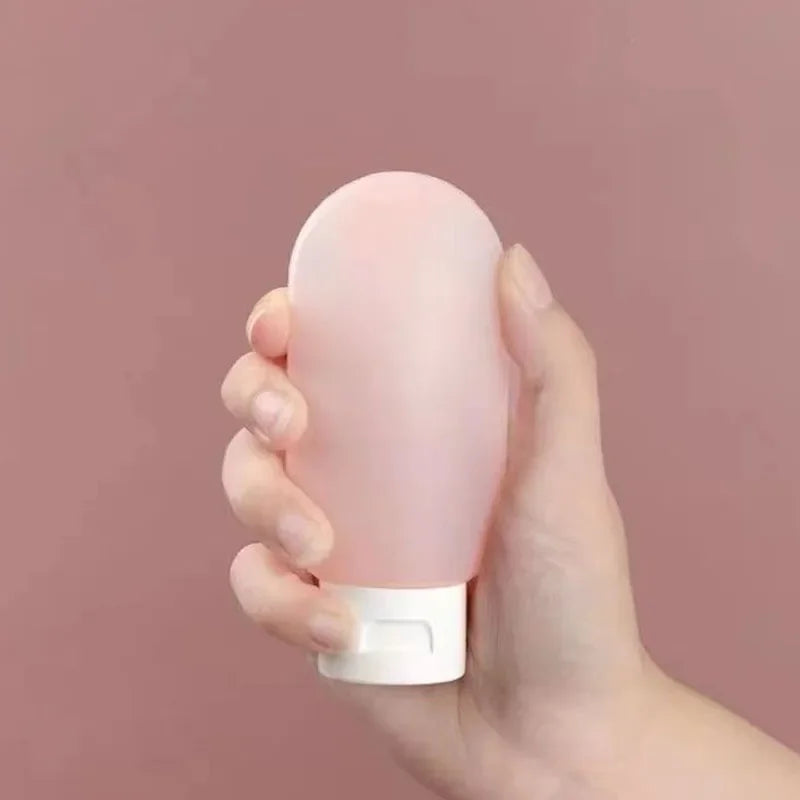 Refillable Travel-Safe Silicone Bottles for Cosmetics - 60ml in action 