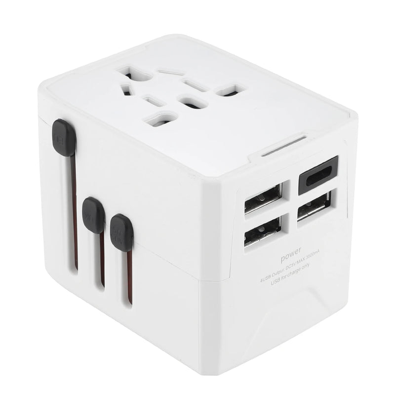 Universal Travel Adaptor - international charger white right side