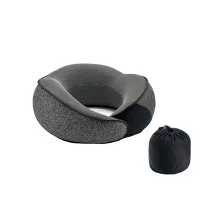 Travel Neck Pillow roll up - Durable U-shaped dark gray 